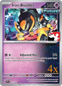 4x Iron Boulder 071/142 Pokemon Play! Prize Pack Play Stamp - Image 1