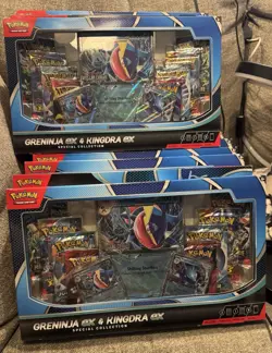 Pokemon TCG Greninja ex and Kingdra ex Special Collection Box SEALED Cards Packs - Image 1
