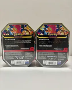 Mega Charizard X & Y Ex Tins Set of 2 Factory Sealed Pokemon TCG - Image 2