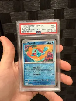 PSA 9 Squirtle Pokemon Center 151 Pre-Order Exclusive 007/165 - Image 1