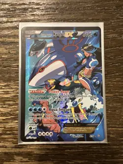 Pokemon Team Aqua's Kyogre EX 6/34 Double Crisis Full Art Holo Ultra Rare 190 HP - Image 1