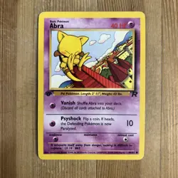 Abra 1st Edition 49/82 Common Team Rocket Pokemon Vintage MP 2000 WOTC - Image 1