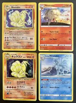 Pokemon Ninetales Lot Base 12/102 Japanese 038 Sword 23/232 Shadows 28/147 Swirl - Image 1