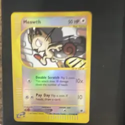 Pokemon TCG Meowth 121/165 Expedition Base Set Reverse Holo Basic Cat 50 HP - Image 1