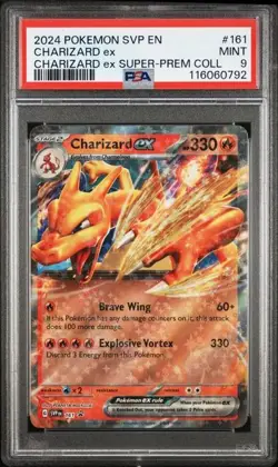 2024 POKEMON SVP SUPER-PREMIUM COLLECTION PROMO #161 CHARIZARD EX PSA 9 MINT - Image 1