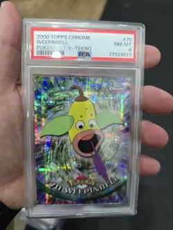 Pokemon Topps Chrome Tekno Weepinbell PSA 8 - Image 1