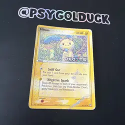 Minun 41/107 Reverse Holo Stamped EX Deoxys Pokemon damaged A11 - Image 2