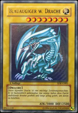Yu-Gi-Oh! Blauaugiger W. Drache SDK-G001 1.Edition 1st Ultra Rare [LP] | DE 2002 - Image 1