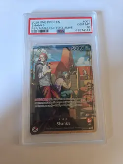 PSA 10 Shanks PSA Magazine Exclusive OP09-001 One Piece English Gem - Image 1