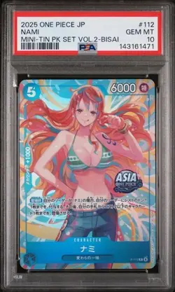Nami P-112 - One Piece Mini Tin Vol. 2 Asia Region Promo - PSA 10 - Image 1