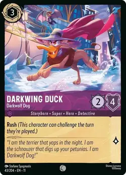 Darkwing Duck - Darkwolf Dog 43/204 COLD FOIL Winterspell Disney Lorcana - Image 1