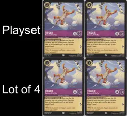 Disney Lorcana Winterspell (11) - Playset (4) #37 Tigger - Bouncing All the Way - Image 1