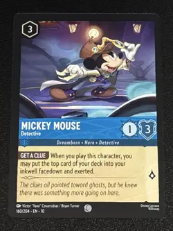 Disney Lorcana Whispers in the Well Mickey Mouse-Detective 160/204 NM - Image 1