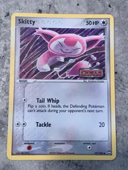 Pokemon TCG Skitty 62/108 Power Keepers Stamped Holo Card 2007 - Image 1