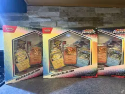 Pokemon Scarlet & Violet Prismatic Evolutions Box 3 Foil Promo Cards - Image 1