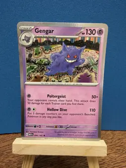 Pokemon TCG Gengar 94/165 Scarlet & Violet 151 Holo Card NM - Image 1