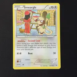 Smeargle 123/162 Rare Breakthrough Regular Pokemon Card English - Image 1