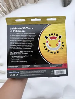 Pokemon Day 2026 Collection Sealed Box Pikachu Promo Card Coin 3 Booster Packs - Image 2