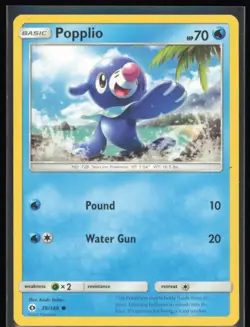 Popplio Normal 39/149 Pokemon SM Base Set LP Pokemon Card - Image 1