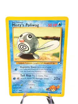 Misty’s Poliwag 87/132 Gym Heroes 2000 Pokemon Card Vintage! Solid Condition! - Image 2