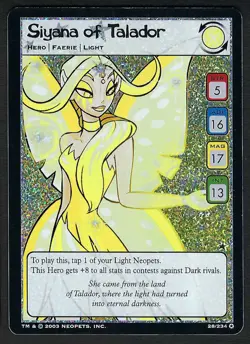 2003 Neopets Trading Card Siyana of Talador 28/234 Base Set Holo Foil - Image 1