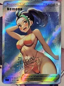 CUSTOM Nemona Pokemon Anime Waifu Sexy Doujin ACG/CCG DIY Trainer Art Card - Image 1