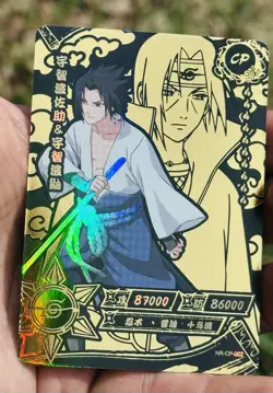 CP Sasuke & Itachi Card NR-CP-002 NARUTO Kayou Gold NM - Image 1