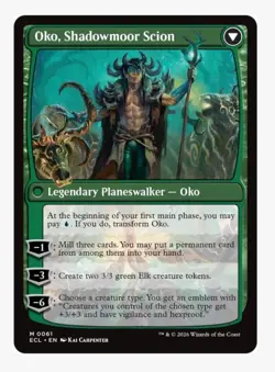 Oko, Lorwyn Liege\Oko Shadowmoor Scion | MTG ECL | Mythic | Simic DFC Elk | NM - Image 3