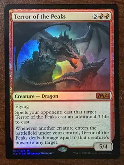X 1 Terror of the Peaks FOIL NM-M M21 164 MTG Magic the Gathering - Image 1