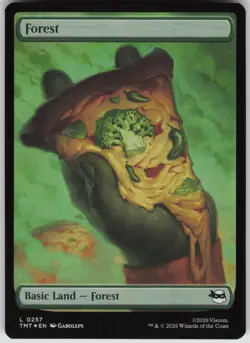 MTG Forest 0257 Foil NM TMNT Magic 257 - Image 1