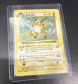 Raichu Pokemon TCG Base Set Shadowless 14/102 Holo Rare #14 NM - Image 1