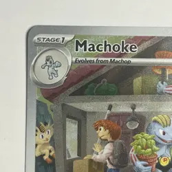 Pokemon Scarlet & Violet 151 Machoke 177/165 Illustration Rare Full Art Holo NM - Image 2