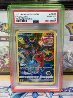 Deoxys 2023 Pokemon Sword & Shield Crown Zenith GG12/GG70 Full Art PSA 10 - Image 1