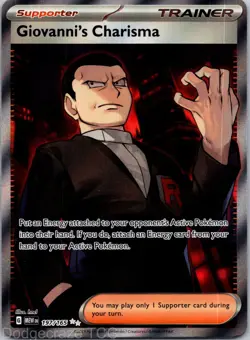 Giovanni's Charisma 197/165 Ultra Rare 151 Pokemon NM - Image 1