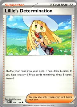 Lillie's Determination 119/132 ME01: Mega Evolution Pokemon TCG NM - Image 1