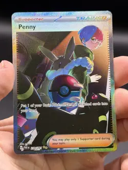 Penny 239/091 Sv: Paldean Fates Special Illustration Rare Trainer Pokemon NM - Image 3