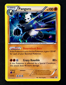 2015 Pokemon PANGORO Black Star Promo HOLO Foil Card #XY50 Rare HD GALAXY SWIRL - Image 1