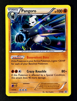 2015 Pokemon PANGORO Black Star Promo HOLO Foil Card #XY50 Rare HD GALAXY SWIRL - Image 2