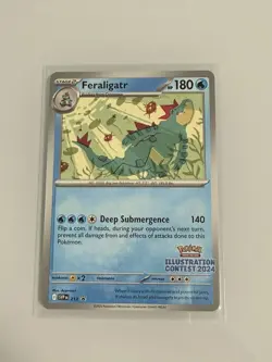 Feraligatr 213 - Pokemon 2024 Illustration Contest Stamped Promo Non-Holo NM - Image 1