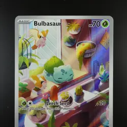 Bulbasaur 143/142 Pokemon Stellar Crown Holo Full Art Card - Image 2