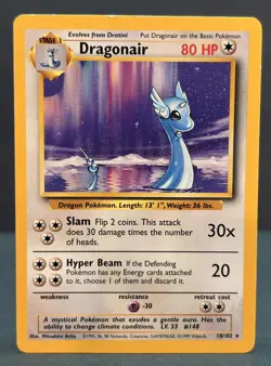 Pokemon Base Set Dragonair Non Holo – Lightly Played LP – Vintage 18/102 - Image 2