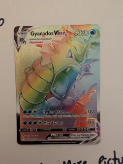Pokemon Gyarados VMAX 207/203 Evolving Skies Secret Rare Rainbow Holo Near Mint - Image 1