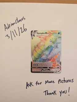 Pokemon Gyarados VMAX 207/203 Evolving Skies Secret Rare Rainbow Holo Near Mint - Image 2