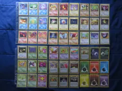 Near Complete 1st Edition Rocket's Team Common and Uncommon Pokemon Cards LP/NM - Image 1