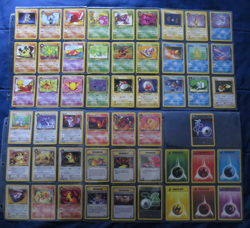 Near Complete 1st Edition Rocket's Team Common and Uncommon Pokemon Cards LP/NM - Image 1