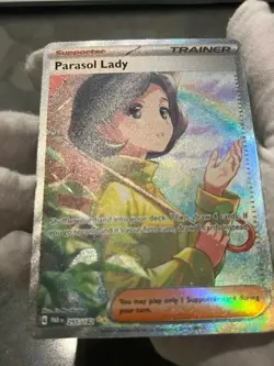 Pokemon TCG Parasol Lady 255/182 Paradox Rift Holo Special Illustration Rare NM - Image 3