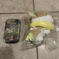 Pokemon TCG: Mini Tin Yamper & Plush Bundle - NEW SEALED IN HAND - Image 1