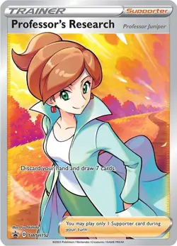 Professor's Research SWSH152 Full Art Promo Professor Juniper NM Pokemon TCG - Image 1