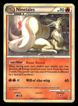 Ninetales 17/95 MP Non Holo Rare Call of Legends 2011 Pokemon TCG - Image 1