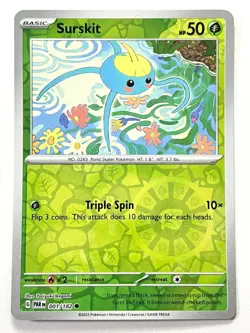 Surskit 001/182 Reverse Holo Common Paradox Rift Pokemon Pack Fresh Near Mint NM - Image 1